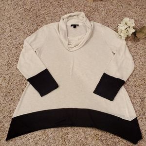 AGB Heathered Cowl Neck Sweater